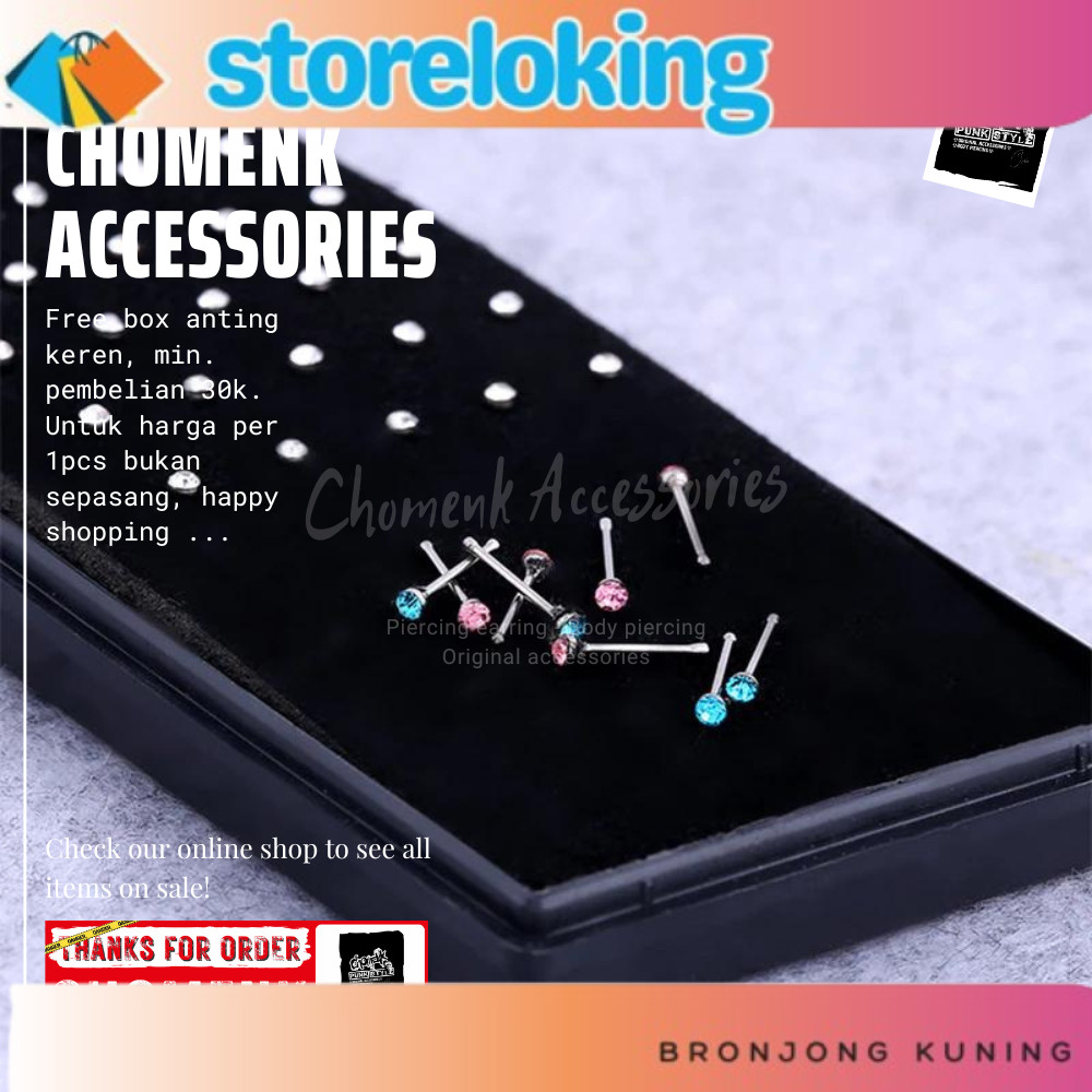 TERLARIS ANTING HIDUNG TITANIUM ANTING HIDUNG TUSUK ANTING HIDUNG NOSE ANTING TINDIK HIDUNG TITANIUM