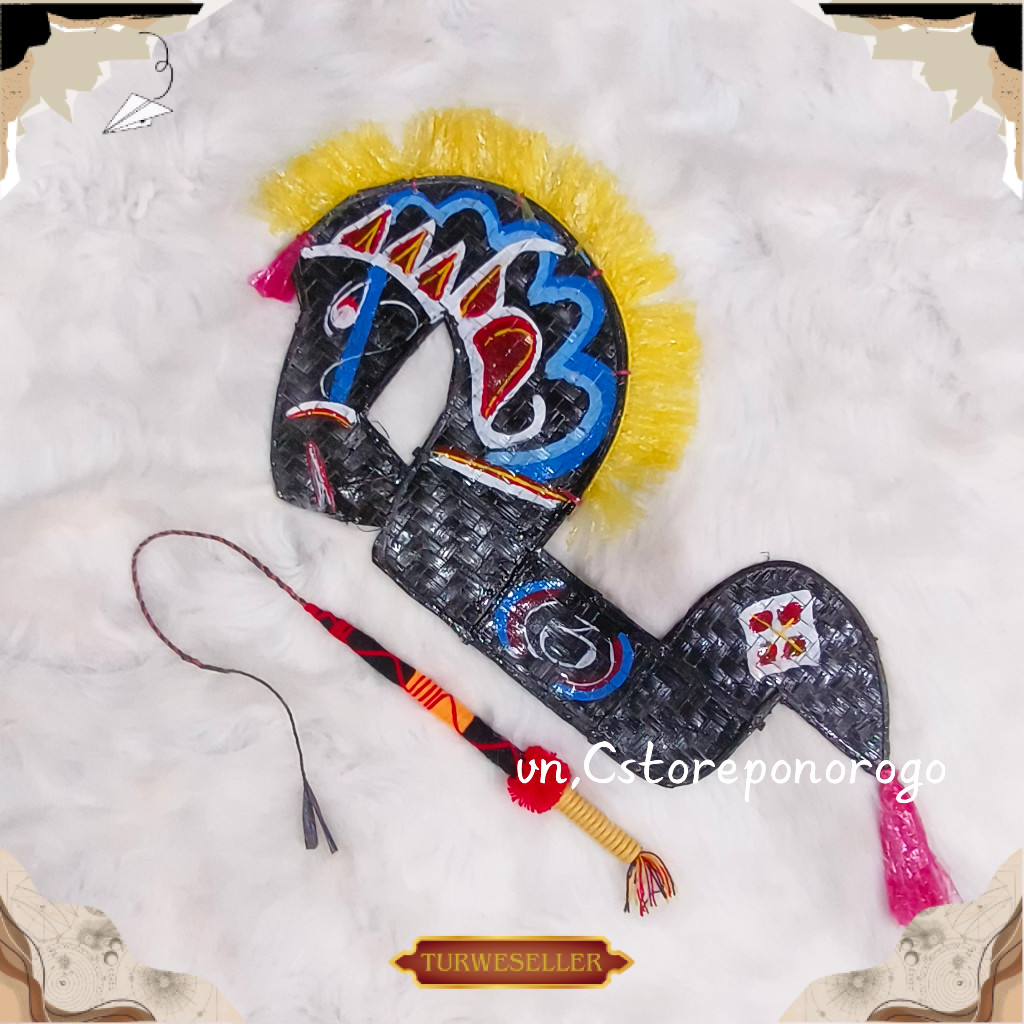 JARANAN ANAK + PECUT PAKET MURAH / kuda lumping / kuda lumping anak / kuda pegon / barongan / devil 