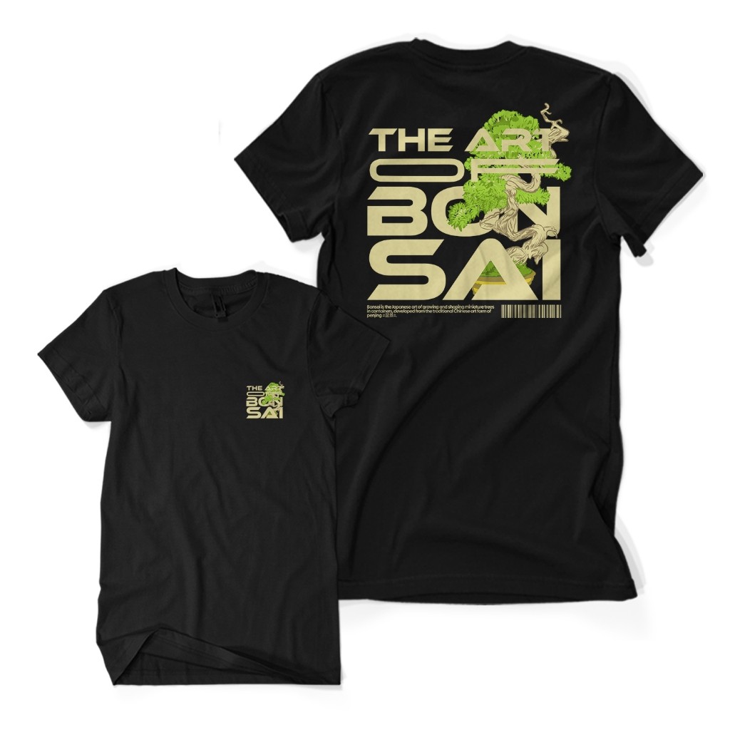 Kaos Distro Premium THE ART OF BONSAI - Baju Hobi Pecinta Pohon Hias Mini Unisex Dewasa