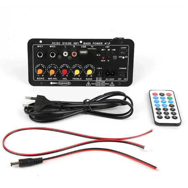 Amplifier D-10 Power Amplifier Stereo model D10 - Power Amplifier Bluetooth Mic echo karaoke POWER D
