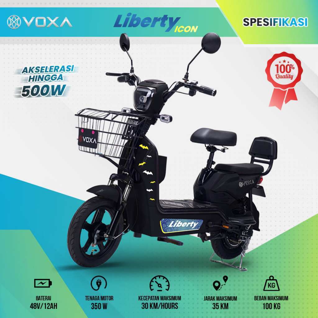 LS VOXA sepeda listrik LIBERTY ICON motor 350WATT Dewasa anak murah terbaru