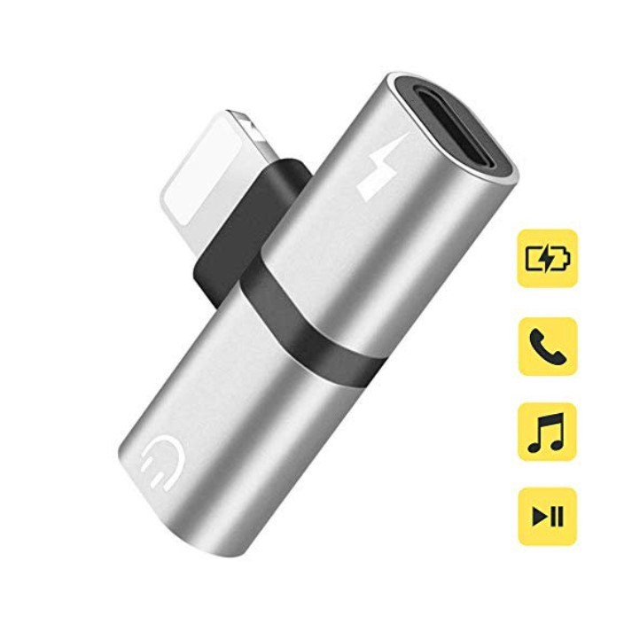 Splitter pemisah Lightning  Iphone dan jack audio mic bentuk T Best