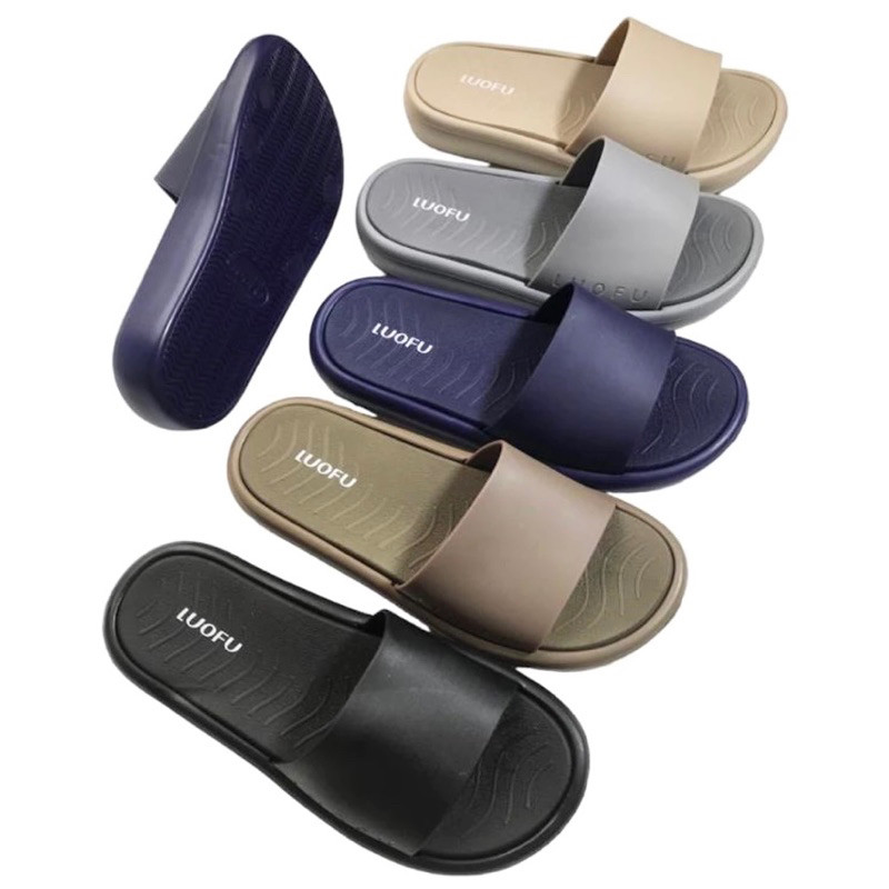 LUOFU (pria & wanita) sandal selop luofu polos sandal kokop teplek premiumLuofu Bara Bara