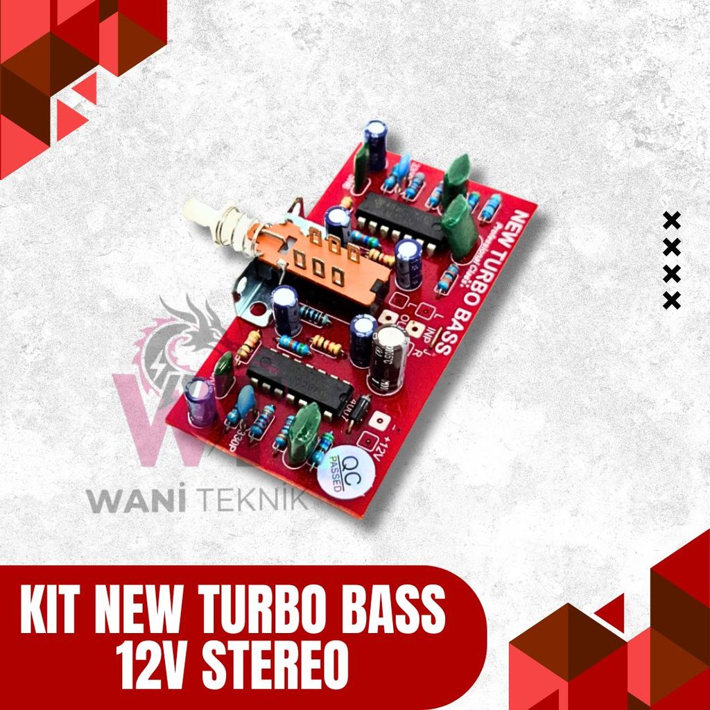 KIT New Turbo Bass Stereo DC 12V Untuk Audio Elektronik Speaker Sound