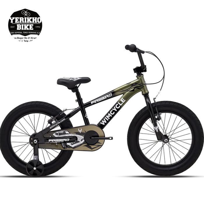 Sepeda Anak BMX 18 Inch Wimcycle Firebird - Black Silversto