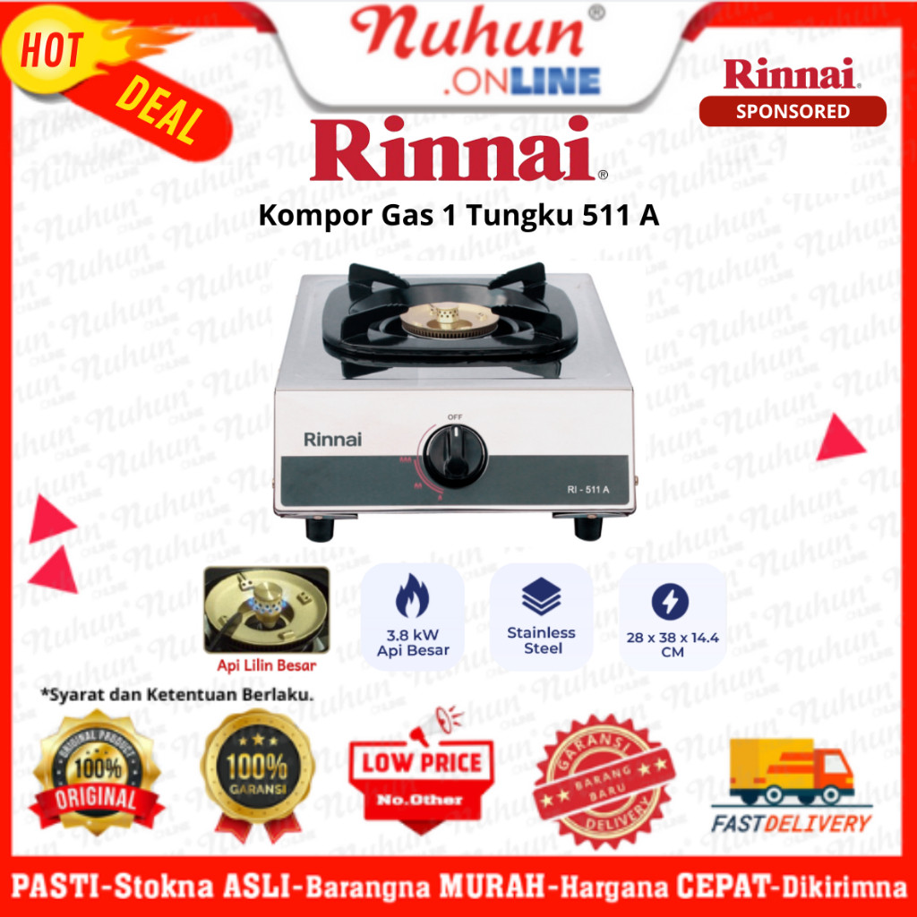 Rinnai Kompor 1 Tungku Rinnai RI-511 A