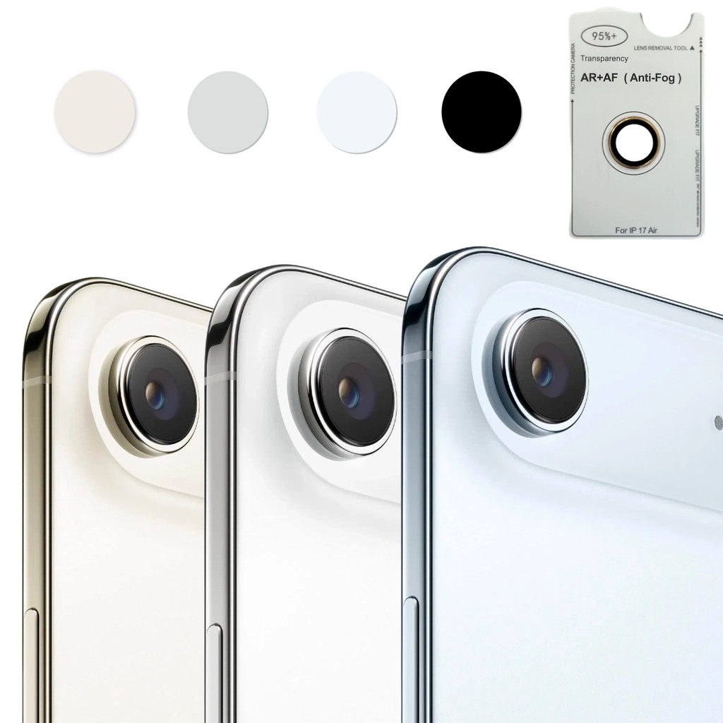 Pelindung Kamera Kaca Tempered Anti-Kabut AR AF Original untuk iPhone Air Warna Hitam Perak Abu-abu 