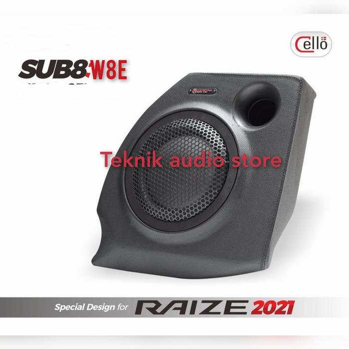 Subwoofer PNP Cello 8inch W8E plus powerToyota Raize -Daihatsu Rocky
