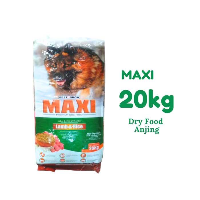 Maxi Dog food 20kg Lamb - Makanan Anjing lamb & rice