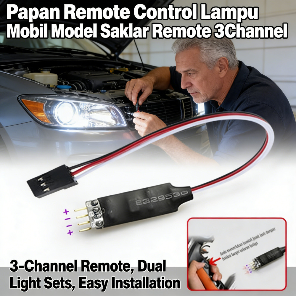 Control Lampu LED Car Panel Headlight CH3 LED Module RC