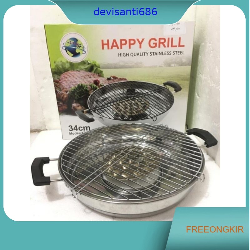 Premium Happy Grill Alat Pemanggang Aluminium Anti Karat