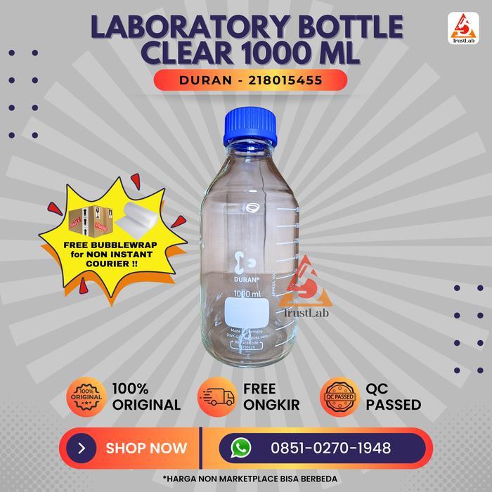 Laboratory Bottle 1000 ml Clear DURAN / Botol Laboratorium 1000 ml