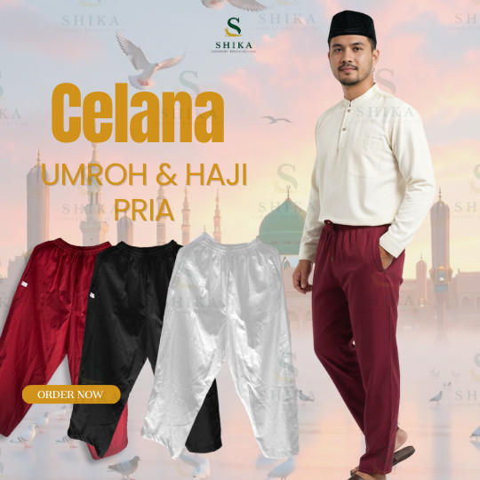 Sirwal Polos Umroh Pria Celana Haji Umroh