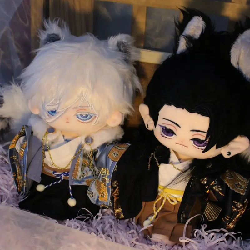 20Cm Anime Jujutsu Kaisen Satoru Gojo Cotton Doll Peripheral Tail With Ears Toys Japanese Kawaii Birthday Gift For Friends