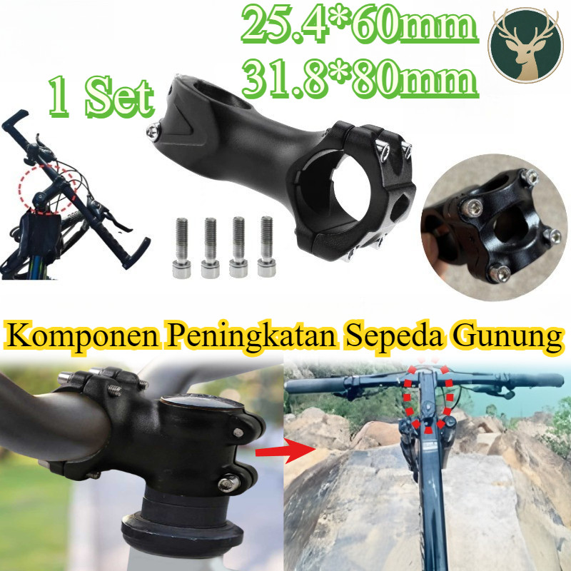 Stem Riser MTB Pengangkat Kemudi Sepeda/ Set Aksesoris Stang Sepeda Aluminium/Komponen Peningkatan S