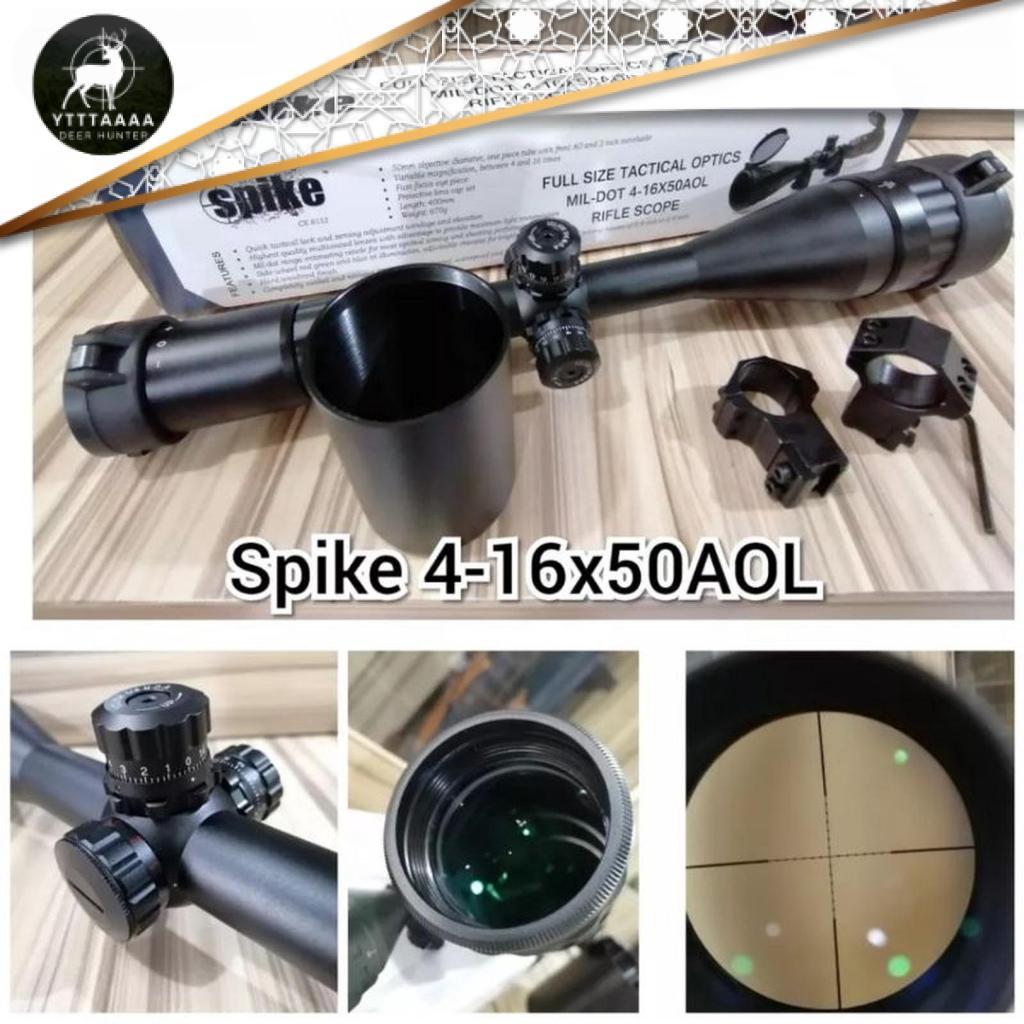 teropong jarak jauh teleskop SPIKE 4-16x50 AOL tahan getar anti air