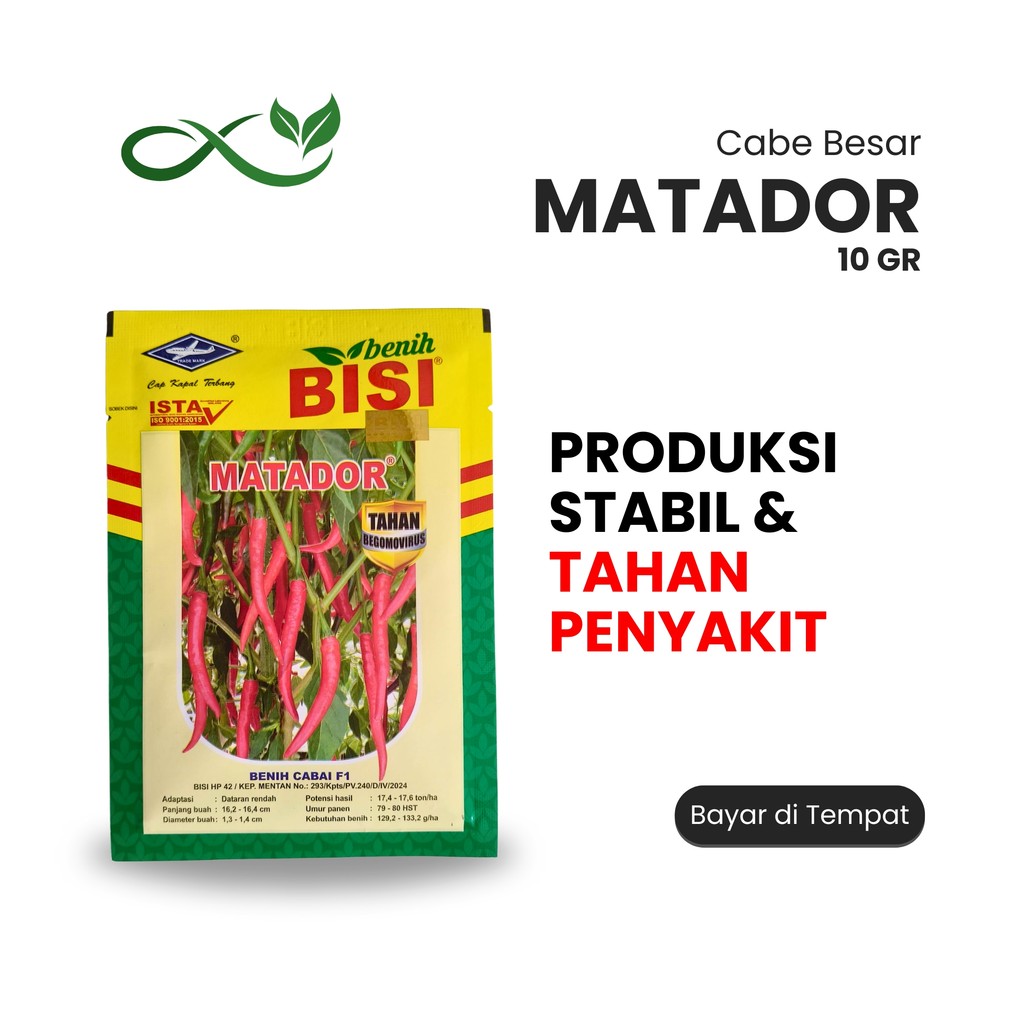 Benih Cabe Besar MATADOR F1 – Produksi Stabil & Tahan Penyakit