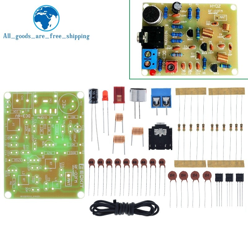 88-108MHz FM Frequency Modulation Wireless Microphone Module Y Kits Transmitter Board Parts DC 3-6V 