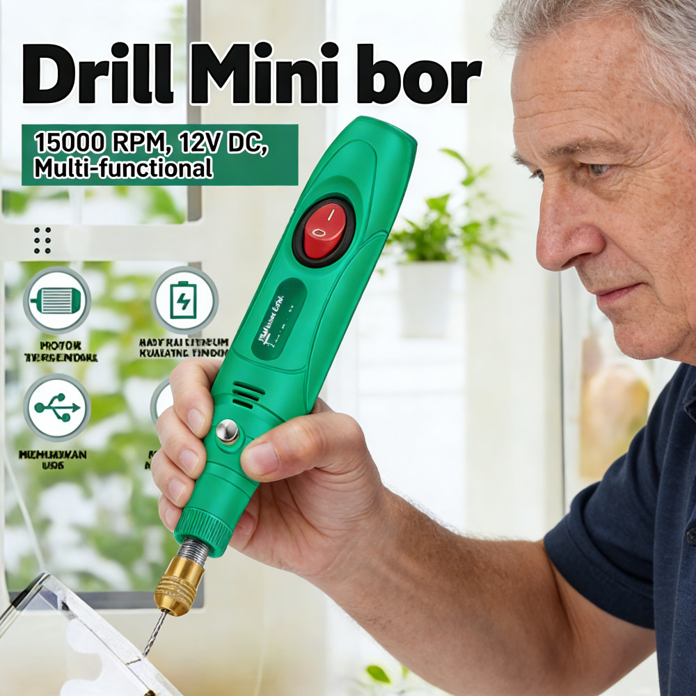 Mini bor 15000 RPM 12V DC drill engraver grinder gerinda listrik / ukir kayu alat / alat pemotong cl