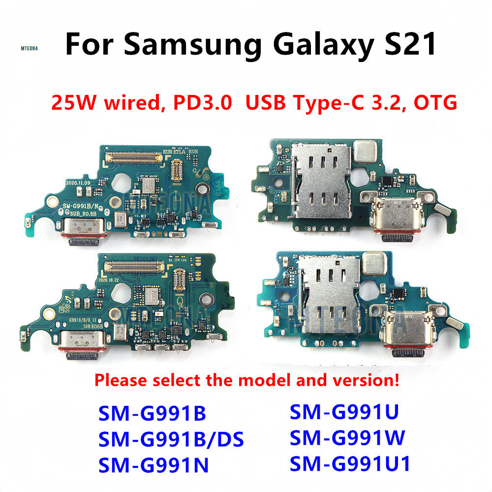 arging Board For Samsung Galaxy S21 5G G991 SM-G991B G991U G991N USB arge Port Jack Dock Connector S