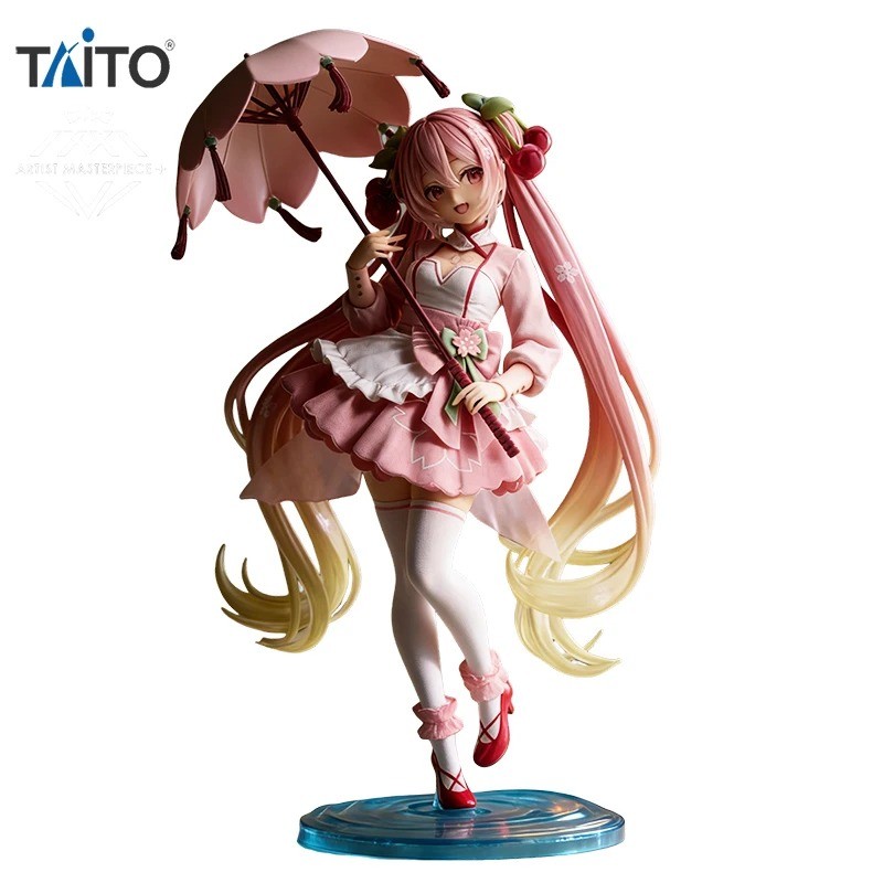 TAiTO AMP Hatsune Miku Sakura Miku ~Sakura Dress Ver PVC 21CM Anime Action Figures Model Collection 