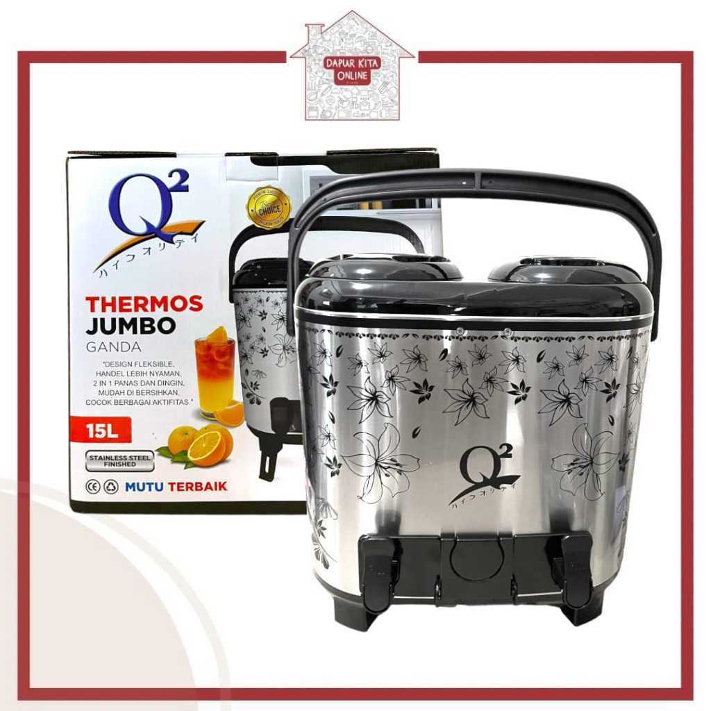 Milk Tea Bucket Bunga/ Thermos Air Jumbo / Termos air panas dingin / Milk Tea Jar 8 10 12 L Polos Mo