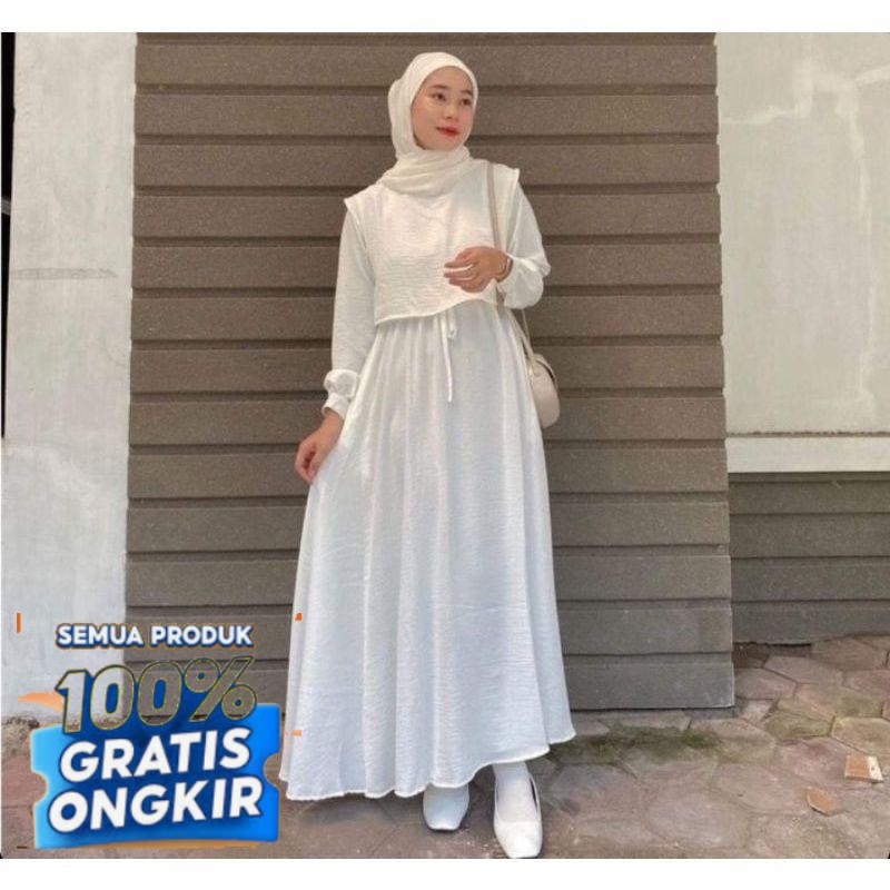 • GLENCA MAXY ALESHA ANDIN RIA RICIS DRESS CRINKLE AIRFLOW PREMIUM BUSUI- pakaian wanita lainnya