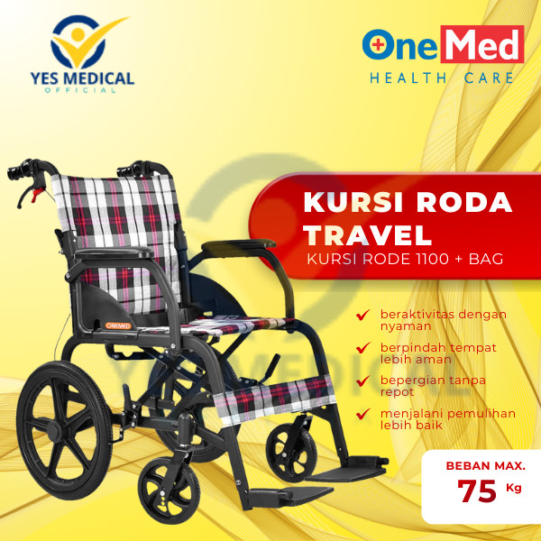 ONEMED KURSI RODA TRAVELLING + HANDLE