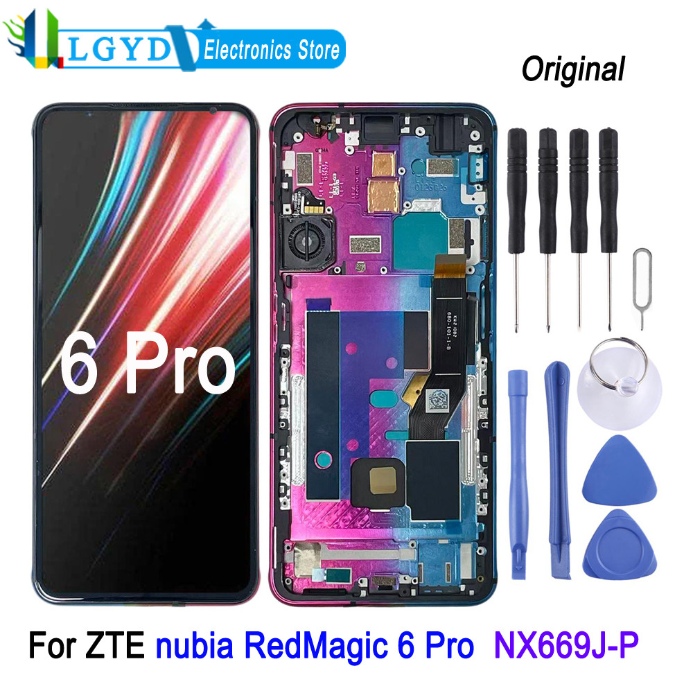 AMOLED LCD Screen For ZTE nubia RedMagic 6 Pro, NX669J-P Phone Display Touch Screen Repair Replaceme