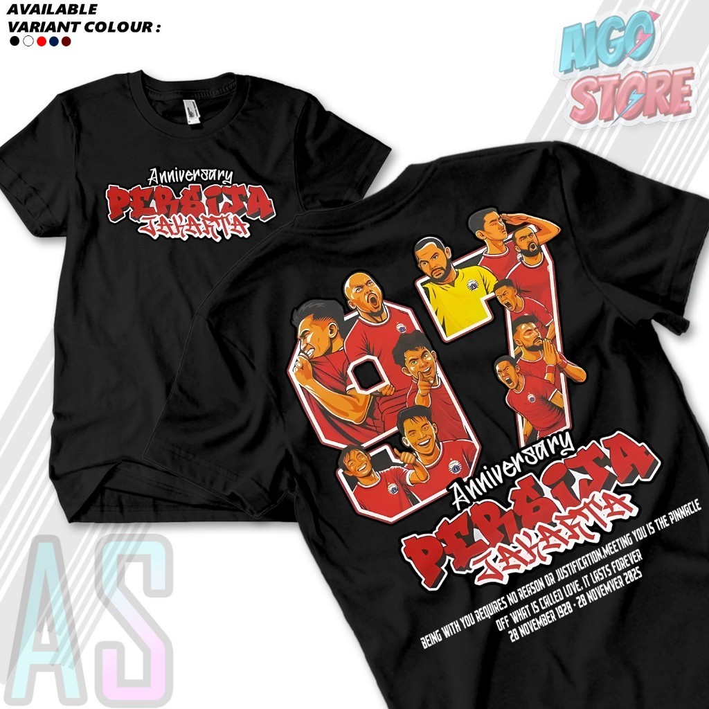 Kaos Anniversary Persija-Cutton Combad 30s Kaos Persija Jakarta