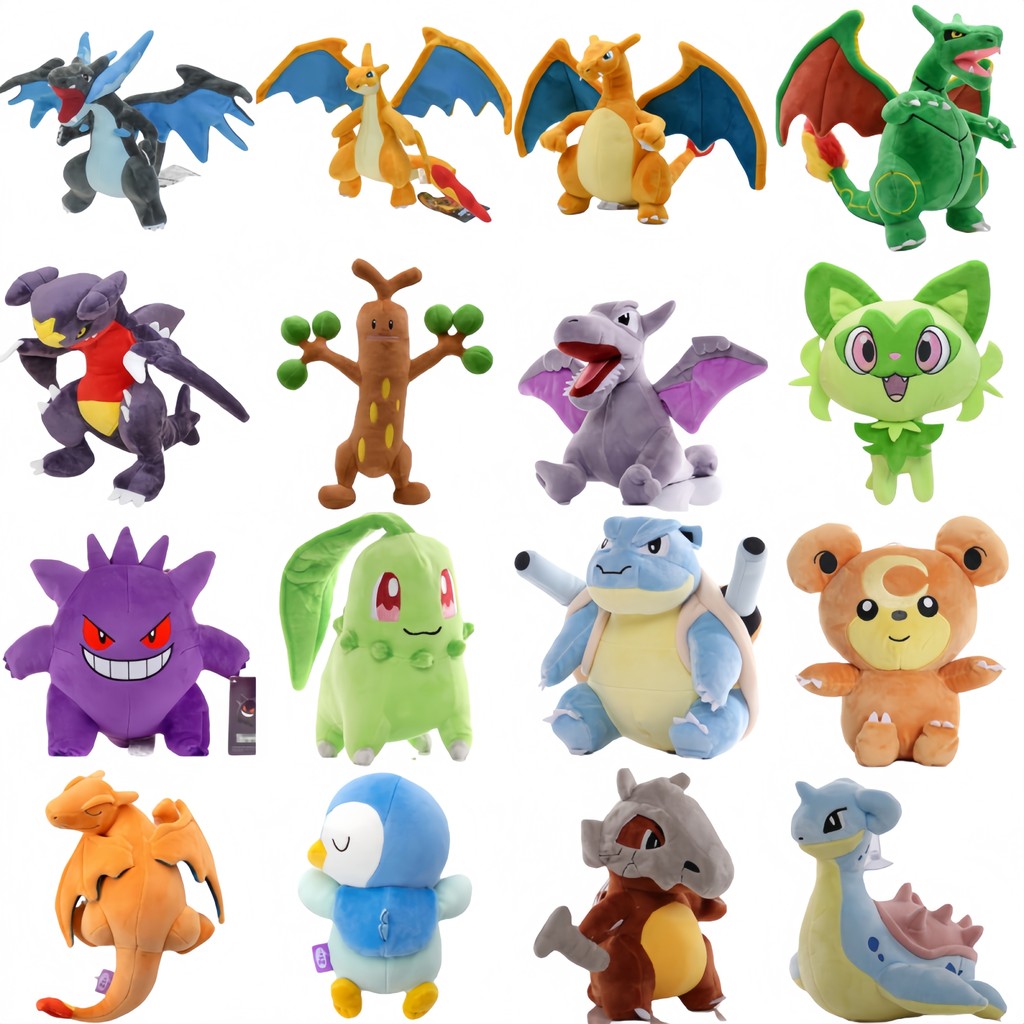 Pikau Pelue Shiny arizard XY Stuffed Plush Toy Eevee Garomp ikorita Sudowoodo Sprigatito Pelue,Birth