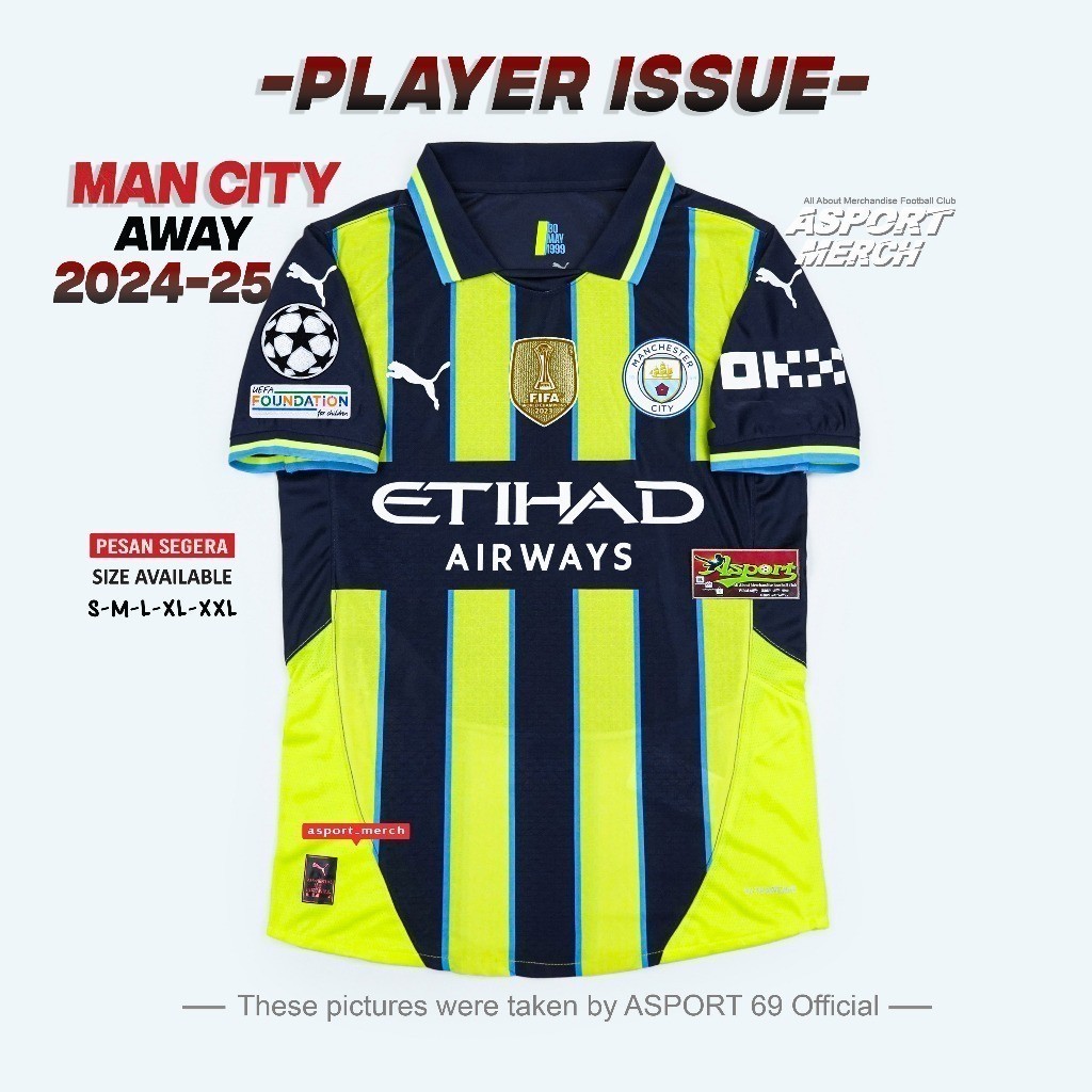 ASPORT PLAYER ISSUE  MAN CITY AWAY 2024 2025 PLAYER ISSUE  CITY AWAY PI 24 25 PI