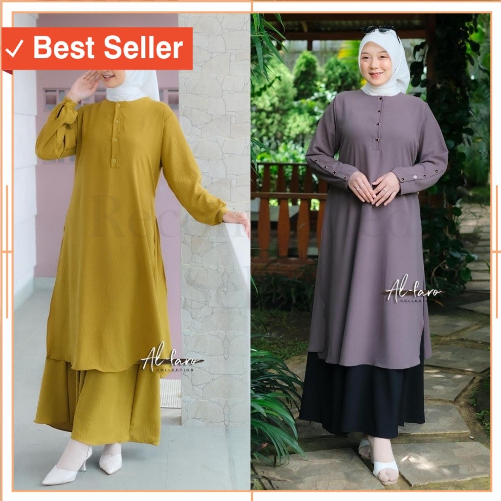Fashion Lebaran Muslimah Murah kekinian / Dress Mecca dan Mikha by Alfaro gamis model Malay polos te