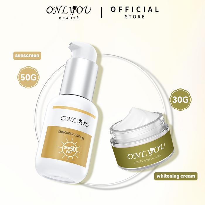 ONLYOU PAKET ONLYOU Sunscreen Cream & Whitening  Set Whitening Moisturizer 30G &Face Sunscreen SPF50