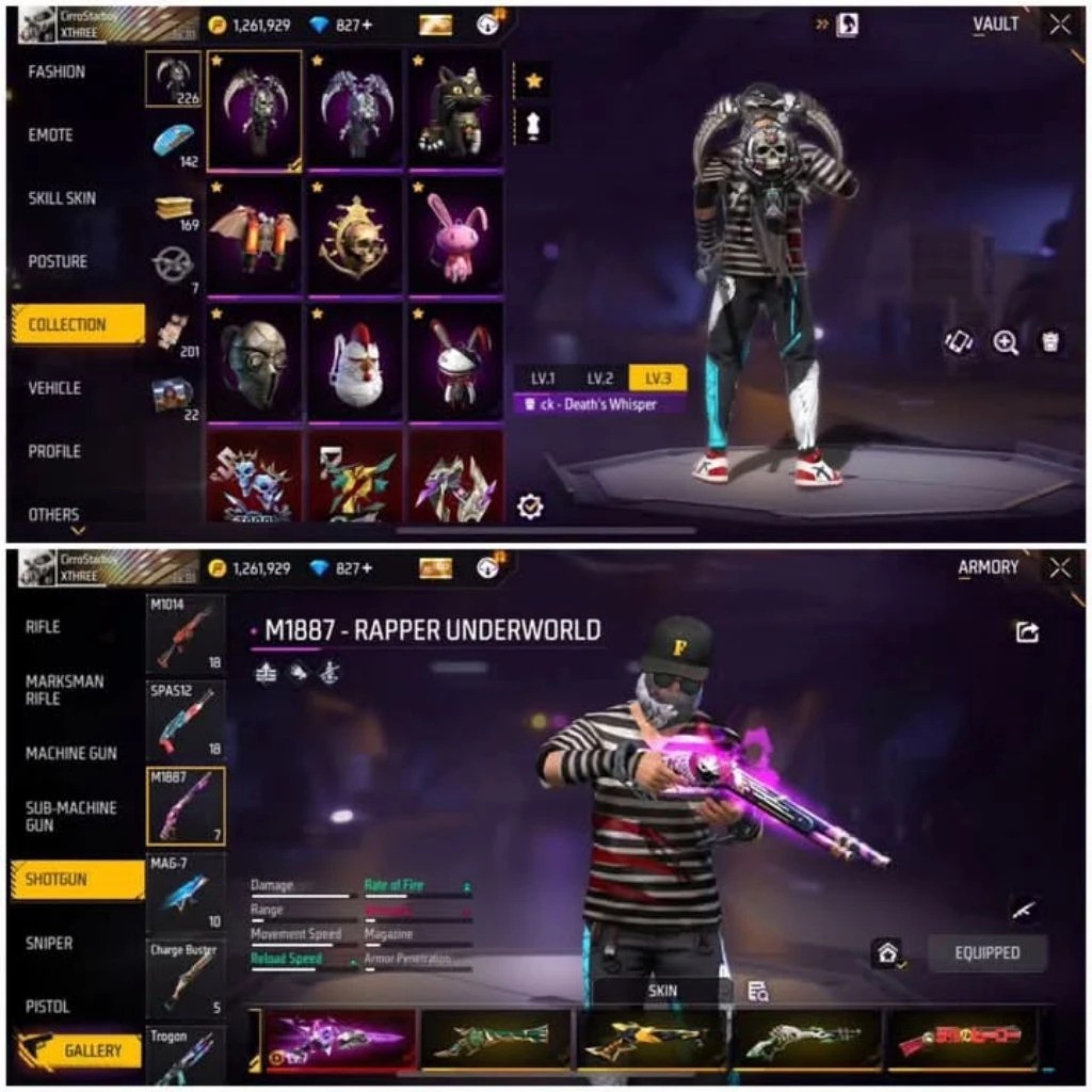 BISA COD Akun Free Fire Sultan LV MAX Diamond Bundle