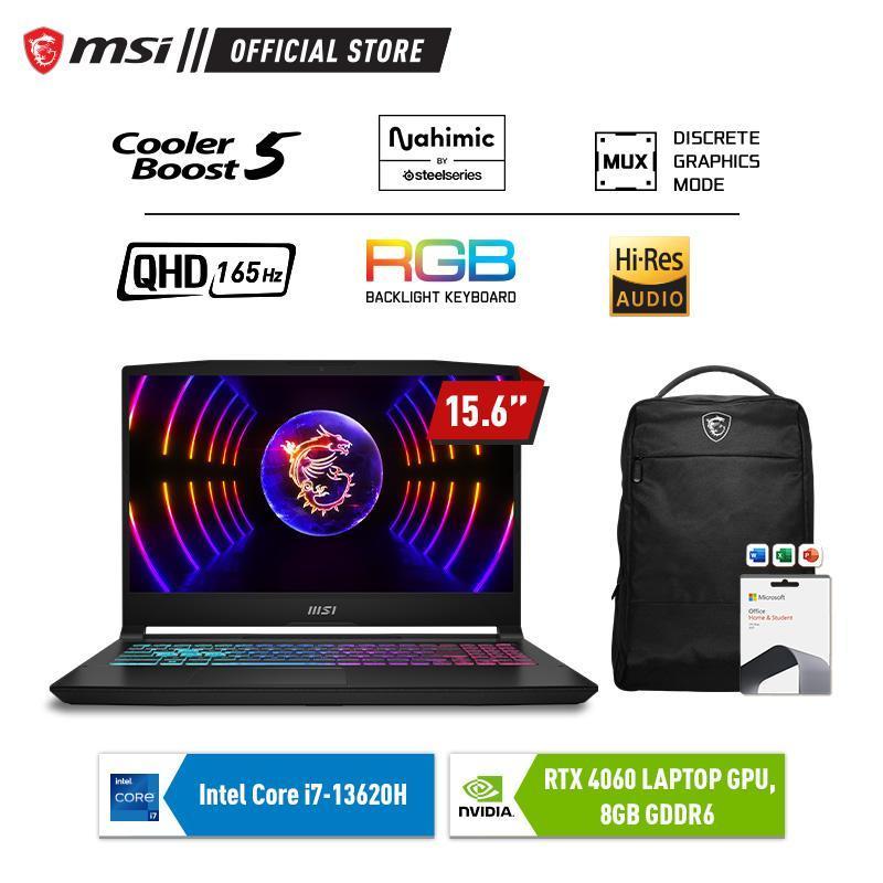 MSI KATANA 15 I7 13620H RTX4060 8GB/ 16GB 1TB W11+OHS 15.6QHD 165HZ