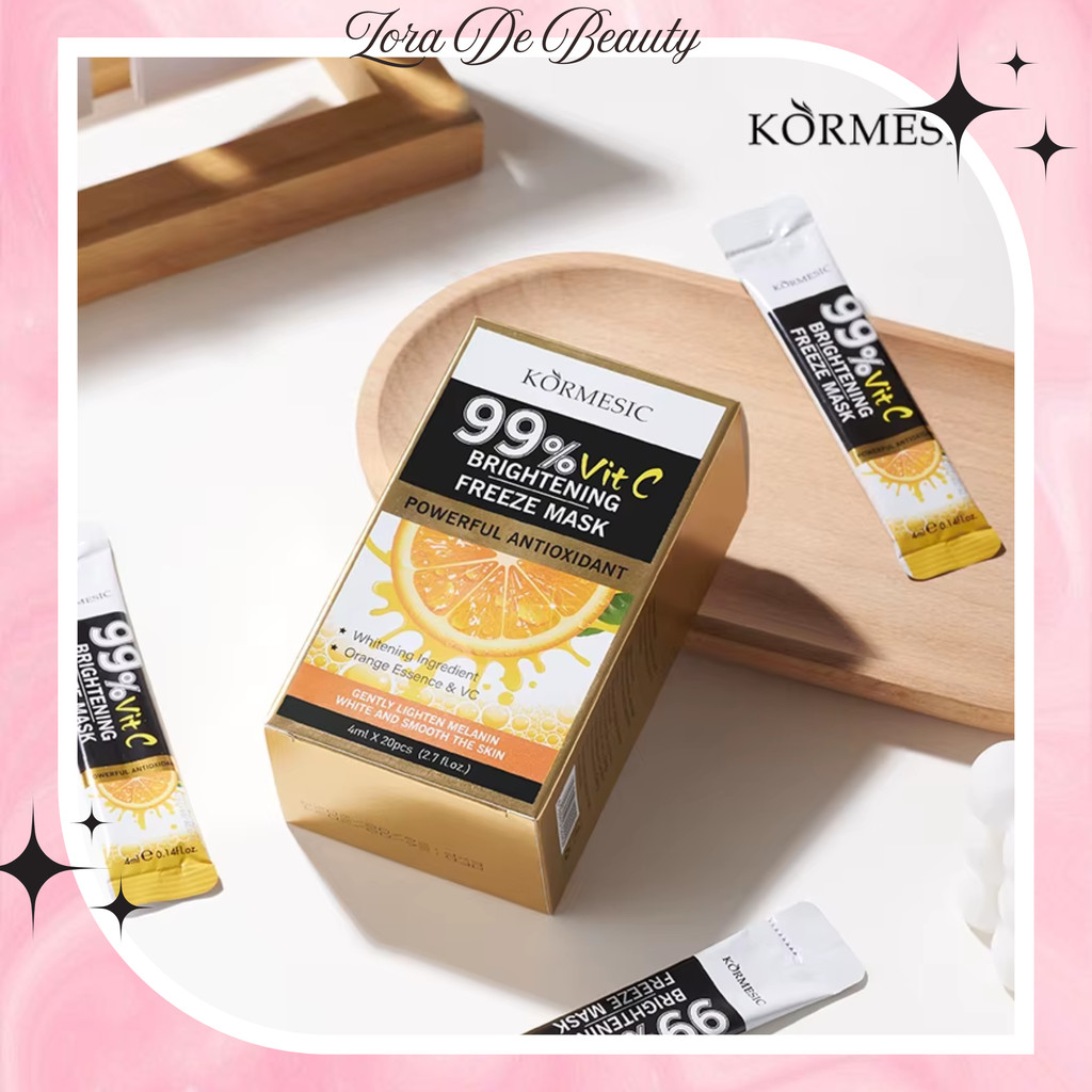 ZoraBeauty - [COD] BRIGHTENING FREEZE MASK Kormesic 99% Vit C Orange masker pencerah Pencerah masker