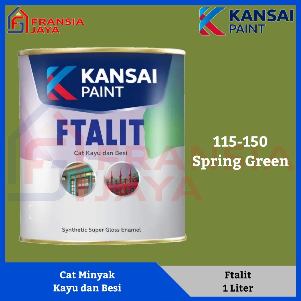 Kansai Ftalit 1 Kg KF 150 Spring Green Cat Minyak Besi dan Kayu Paint