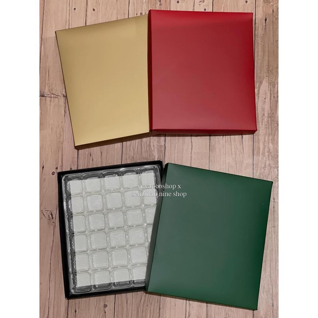 Box Nastar Lapis Legit Potong POLOS Sekat 20 Sekat 30 / Dus Kue Sekat / Box dan Mika Nastar