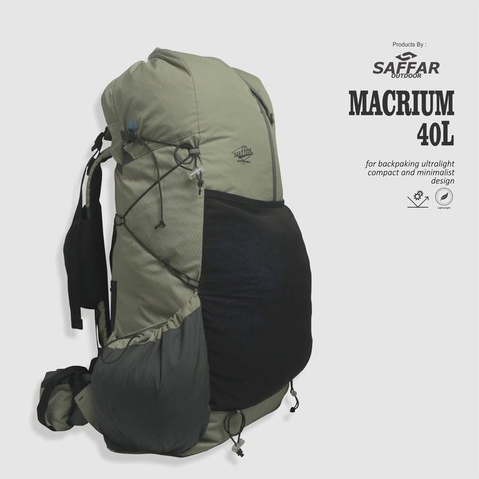 backpack ultralight air flow 30l saffaroutdoor tas carrier ultralight - cream