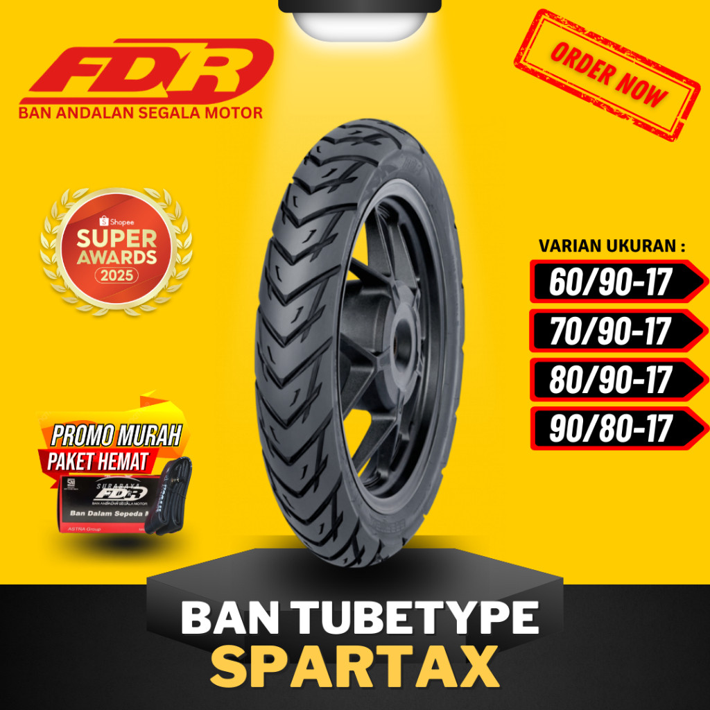 [READY COD] BAN FDR SPARTAX TUBETYPE / BAN FDR TUBETYPE RING 17 - ( 60/90-17 / 80/90-17 / 80/90-17 )