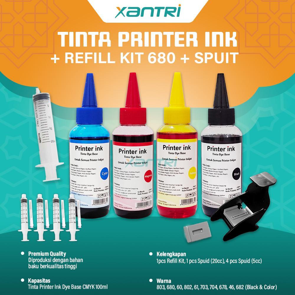 Paket Refill Tinta 704 Black & Tri-Color Printer Deskjet 2010 2060