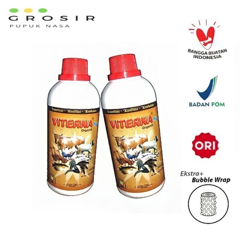 COD Gratis Viterna Plus Nasa Kemasan 500 ml Viterna Vitamin Penggemuk Ternak Ikan Udang Ayam Sapi Ka