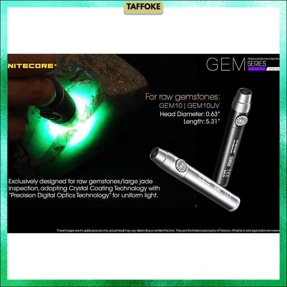 Nitecore GEM10UV Senter Indentifikasi Batu Mulia Gemstone Ultraviolet