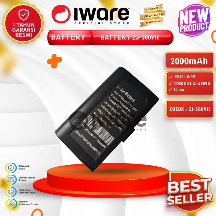 Toko Avian Battery Printer Mobile Kasir Bluetooth Zjiang ZJ 5809 5809ii 2000Mah
