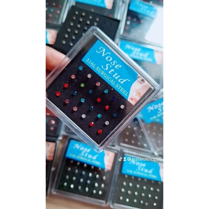 1 box isi 24 pcs anting hidung/tindik hidung/anting hidung india