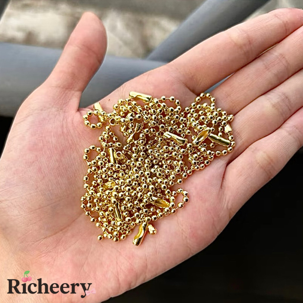 Rantai Biji Lada isi 20 pcs Warna Gold Silver Aksesoris Tali Hang Tag Gantungan Kunci Ganci Keychain