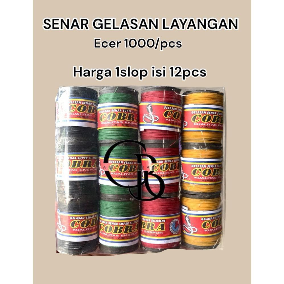 TERLARIS Senar Gelasan Layangan Super Tajam Cap Cobra Ecer 1000 Isi 12Pcs-Senar Gelasan Layangan-Ken