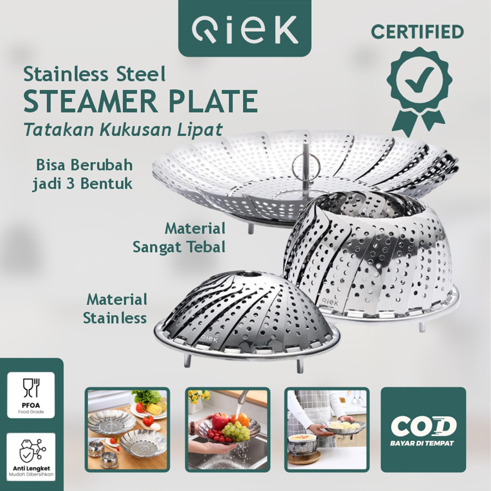 Qiek Alat Kukus Bentuk Bunga Alat Kukus Stainless Steel Alat Tatakan Kukus Bunga Kukusan Serbaguna