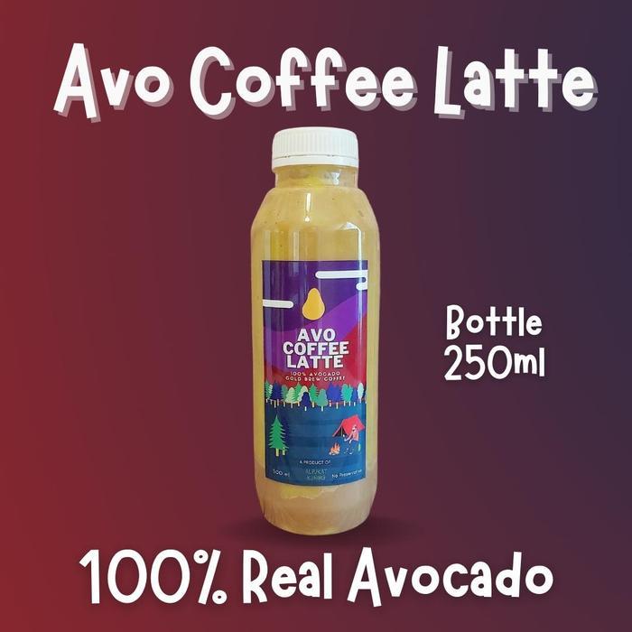 AVO COFFEE LATTE - JUS BUAH ALPUKAT MENTEGA ALPUKAT KUNING KOPI SUSU - 250 ML, NORMAL SUGAR